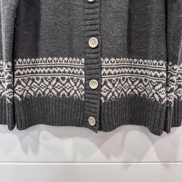 Lady Hathaway wool blend button up cardigan nordic style size M - Picture 8 of 14